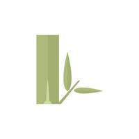 Bambus Symbol im eben Farbe Stil. Spa, Kräuter, Entspannung, Wellness Therapie vektor