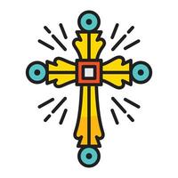 Kreuz Symbol mit Konzept Tag von Tod. Vektor Design