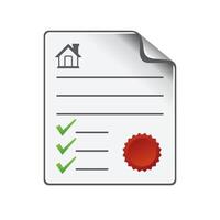 kontrakt dokumentera ikon i Färg. avtal arrangemang lån vektor