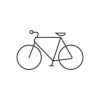 Straße Fahrrad Symbol im dünn Gliederung Stil vektor