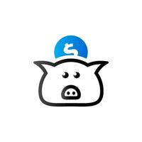 Münze Schweinchen Bank Symbol im Duo Ton Farbe. Speichern Kinder Bank vektor