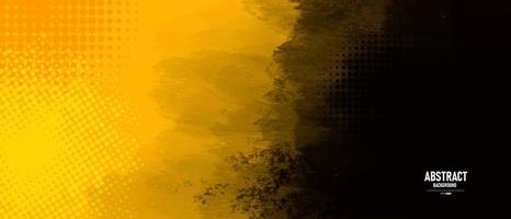 schwarzer und gelber abstrakter Hintergrund mit Schmutzbeschaffenheit. vektor