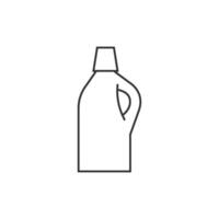 Waschmittel Flasche Symbol im dünn Gliederung Stil vektor