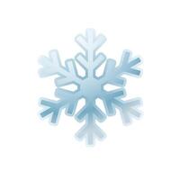 snöflinga ikon i Färg. natur vinter- december vektor