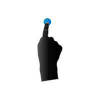 Finger Geste Symbol im Duo Ton Farbe. Gadget berühren Pad Smartphone Laptop vektor