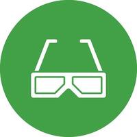 3d Brille Symbol Vektor Bild. geeignet zum Handy, Mobiltelefon Apps, Netz Apps und drucken Medien.