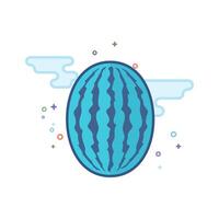 Wasser Melone Symbol eben Farbe Stil Vektor Illustration