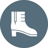 Stiefel mit Absätze Symbol Vektor Bild. geeignet zum Handy, Mobiltelefon Apps, Netz Apps und drucken Medien.