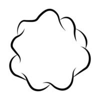 ram av tecknad serie moln. abstrakt form med kopia spase för text. vektor illustration