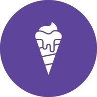 Eis Kegel Symbol Vektor Bild. geeignet zum Handy, Mobiltelefon Apps, Netz Apps und drucken Medien.