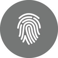 Fingerabdruck Symbol Vektor Bild. geeignet zum Handy, Mobiltelefon Apps, Netz Apps und drucken Medien.