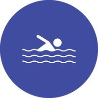 Person Schwimmen Symbol Vektor Bild. geeignet zum Handy, Mobiltelefon Apps, Netz Apps und drucken Medien.