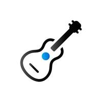 Gitarre Symbol im Duo Ton Farbe. Musik- Instrument mit Zeichenfolge vektor