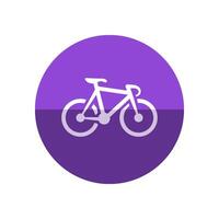 Spur Fahrrad Symbol im eben Farbe Kreis Stil. Fahrrad Rennen Straße Velodrom Sport Wettbewerb vektor