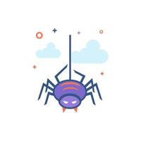 Spindel ikon platt Färg stil vektor illustration