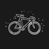 Spår cykel klotter skiss illustration vektor