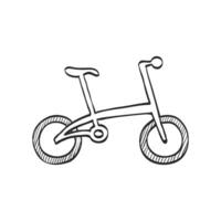 Hand gezeichnet skizzieren Symbol falten Fahrrad vektor