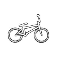 Hand gezeichnet skizzieren Symbol bmx Fahrrad vektor