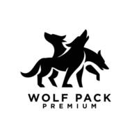 Wolf Pack Logo Symbol Design Illustration vektor