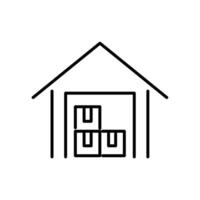 Warenhaus Linie Symbol Design Illustration vektor