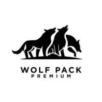 Wolf Pack Logo Symbol Design Illustration vektor