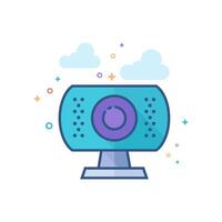 Webcam Symbol eben Farbe Stil Vektor Illustration