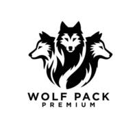 Varg packa logotyp ikon design illustration vektor