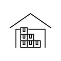 Warenhaus Linie Symbol Design Illustration vektor