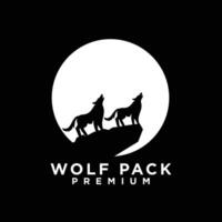 Wolf Pack Logo Symbol Design Illustration vektor