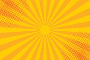 pop- konst gul komisk bakgrund vektor mall