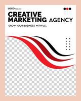 kreativ Marketing Agentur Banner Vorlage vektor