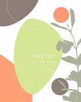 abstrakt Vektor Hintergrund Illustration mit organisch Formen und Pflanze Elemente.
