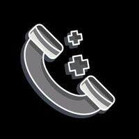 ikon telefon ringa upp. relaterad till ringa symbol. glansig stil. enkel design redigerbar. enkel illustration vektor