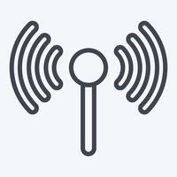 Symbol Signal Strom. verbunden zu Podcast Symbol. Linie Stil. einfach Design editierbar. einfach Illustration vektor