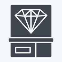 ikon diamant 2. relaterad till ringa symbol. glyf stil. enkel design redigerbar. enkel illustration vektor