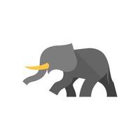Elefanten Symbol im eben Farbe Stil. Säugetier Zoo Tier Familie Urwald Safari vektor