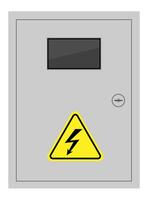 Box zum automatisch elektrisch Schalter Lager Vektor Illustration isoliert auf Weiß Hintergrund