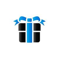 Geschenk Box Symbol im Duo Ton Farbe. Urlaub Weihnachten Geburtstag vektor
