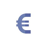 Euro Währung Symbol Symbol im eben Farbe Stil. Geld, Markt, handeln, Ware, Europa vektor