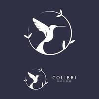 schön einfach Vogel Kolibri Logo Design Vektor