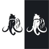 wollig Mammut Logo Design Vorlage mit lange Stoßzähne. kreativ und einzigartig ikonisch Mammut Logo. Logo ist ein entworfen zum Sport Typen von Unternehmen vektor
