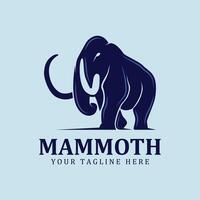 wollig Mammut Logo Design Vorlage mit lange Stoßzähne. kreativ und einzigartig ikonisch Mammut Logo. Logo ist ein entworfen zum Sport Typen von Unternehmen vektor