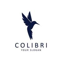 skön enkel fågel colibri logotyp design vektor