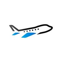 flygplan ikon i duo tona Färg. flyg transport resa vektor
