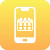 smartphone kalender Vecto ikon vektor