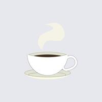 kopp av svart kaffe isolerat, emblem för Kafé. kaffe av kopp, espresso koffein, stark logotyp illustration vektor