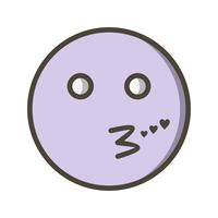 Kyss Emoji Vector Icon