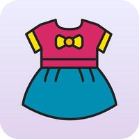bebis flickor klänning Vecto ikon vektor