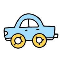 söt ikon för barnens leksaksbil vektor