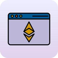 ethereum browser Vecto ikon vektor